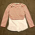 Veronica Beard Shirt Top Womens XS Anchor Combo Striped Ivory White Red