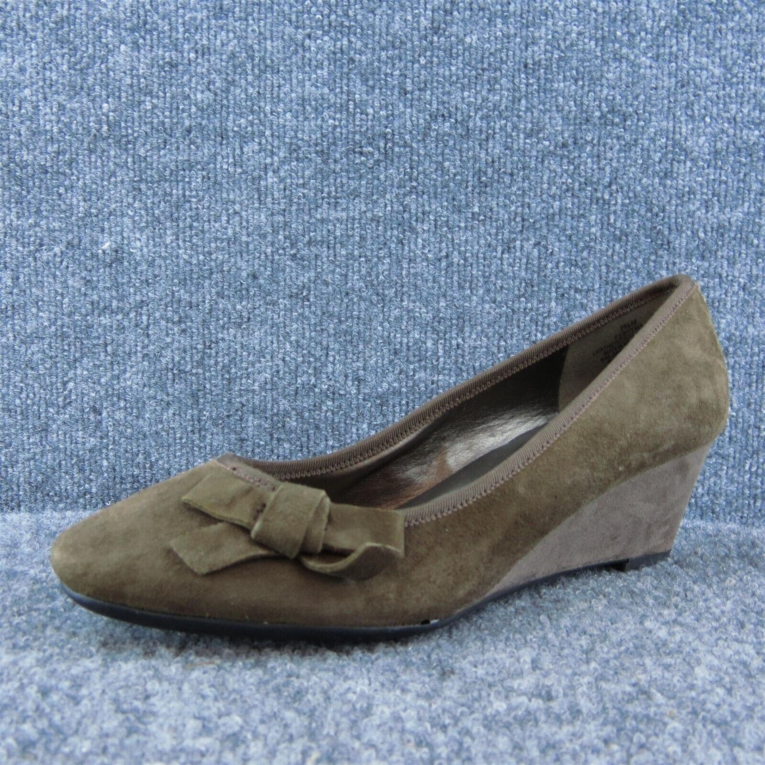 Easy Spirit Shyma Women Pump Heel Shoes Brown Leather Size 7.5 Medium