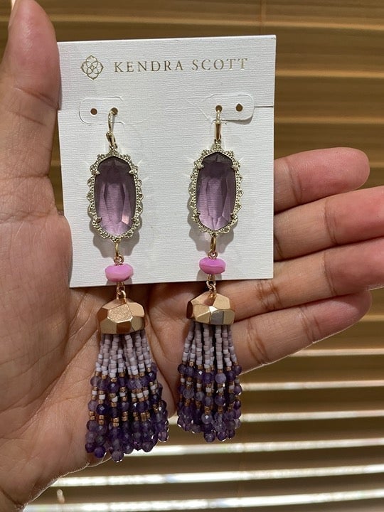 Kendra Scott Dove Eva Custom Tassel Earrings