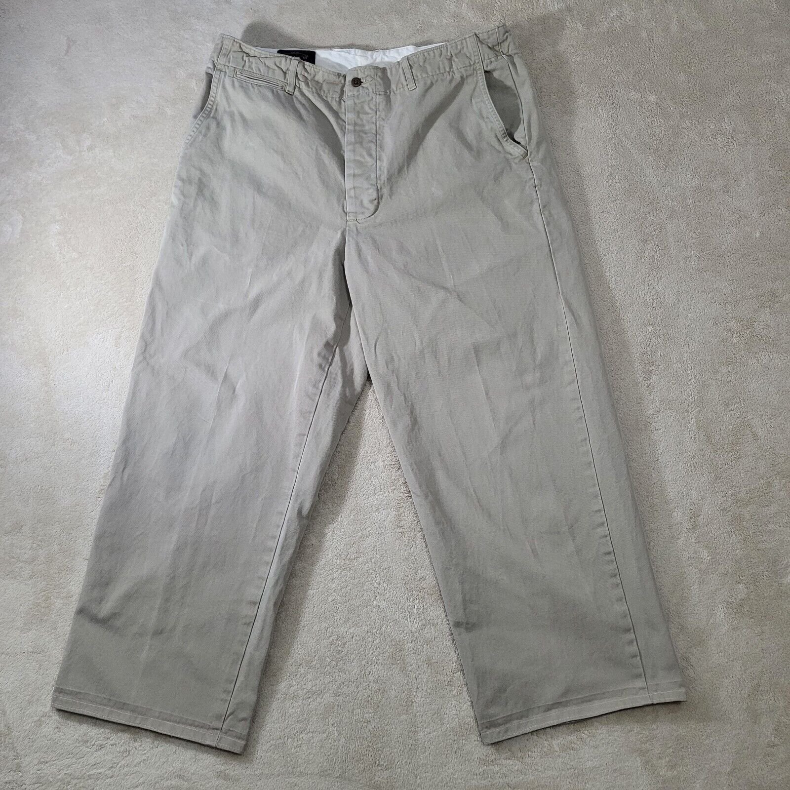 Double RRL Ralph Lauren Chino Cropped 34x25 Pants Womens Khaki One STAR