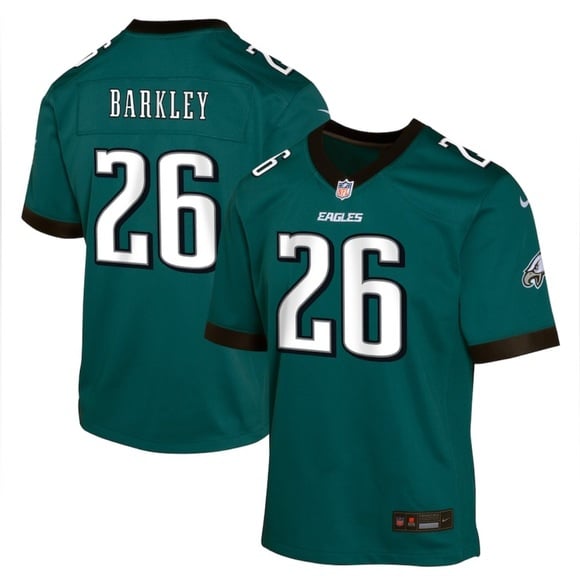NWT [Nike] Philadelphia Eagles NFL Saquon Barkley Midnight Green Jersey Youth XL