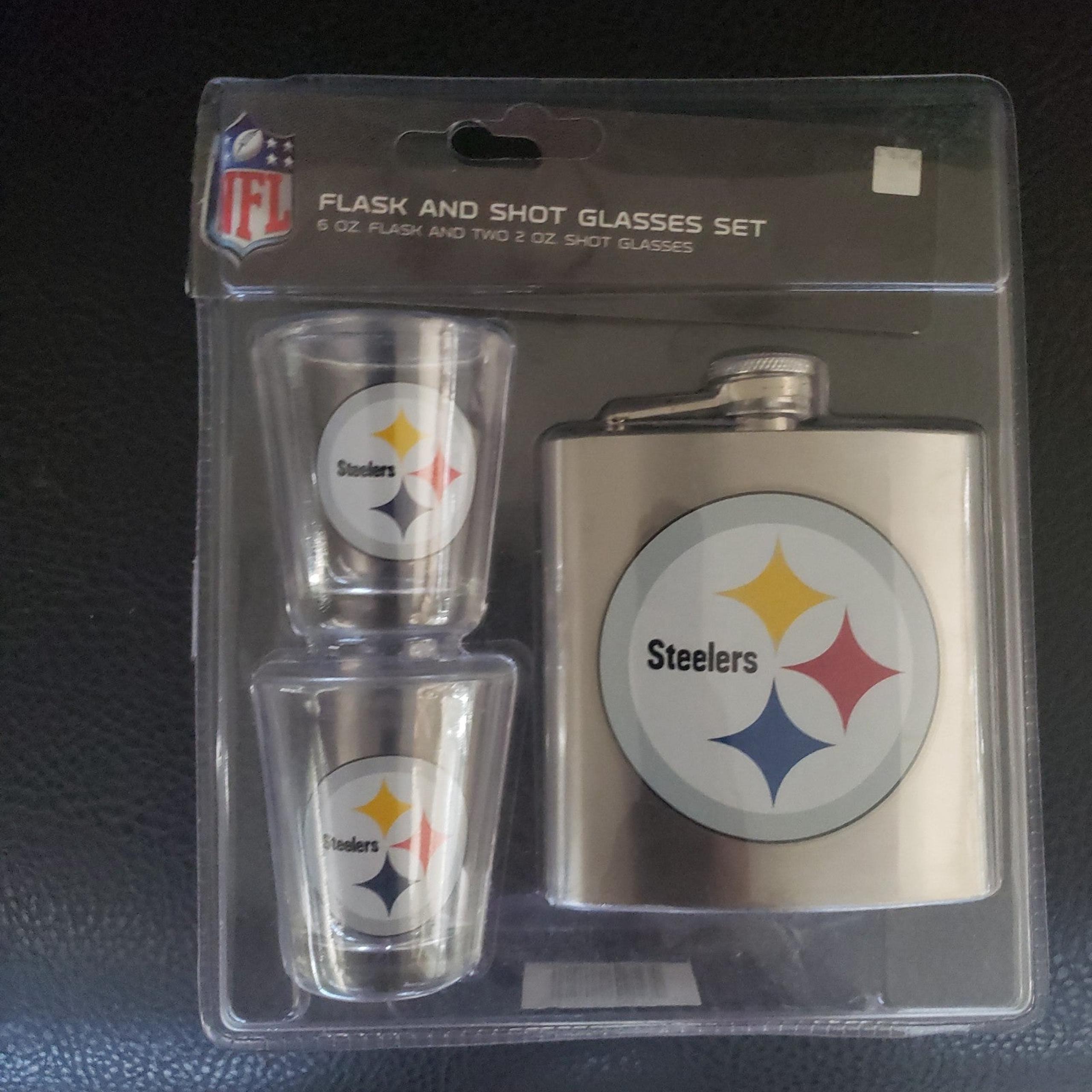 PITTSBURG STEELERS STAINLESS STEEL 6OZ