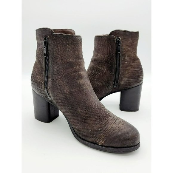 Frye Addie Double Zipper Brown Women's Ankle Boots Size 9.5