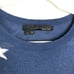 360 Sweater Mili Linen Short Sleeve Star Knit Top SIZE S Blue Sweatshirt