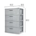 Sterilite 4 Drawer Wide Weave Tower Cement