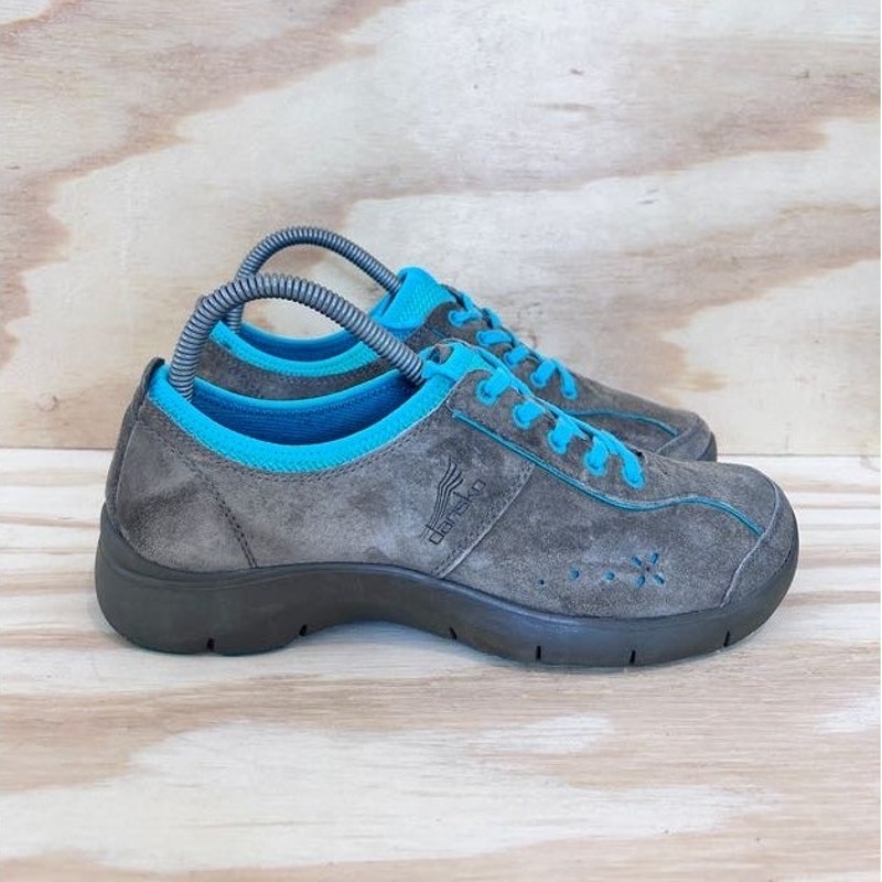 Dansko - Elise Suede Lace Up - Sneakers - Gray/Green - Women's - 8 - 4401952000