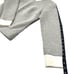 Club Monaco Small Women's Gray White Neoprene Sweatshirt Polo Collar Top