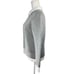 Club Monaco Small Women's Gray White Neoprene Sweatshirt Polo Collar Top