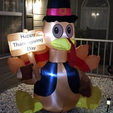 6 FT Thanksgiving Inflatable Turkey, Blow up Lighted Turkey Decor with Lights