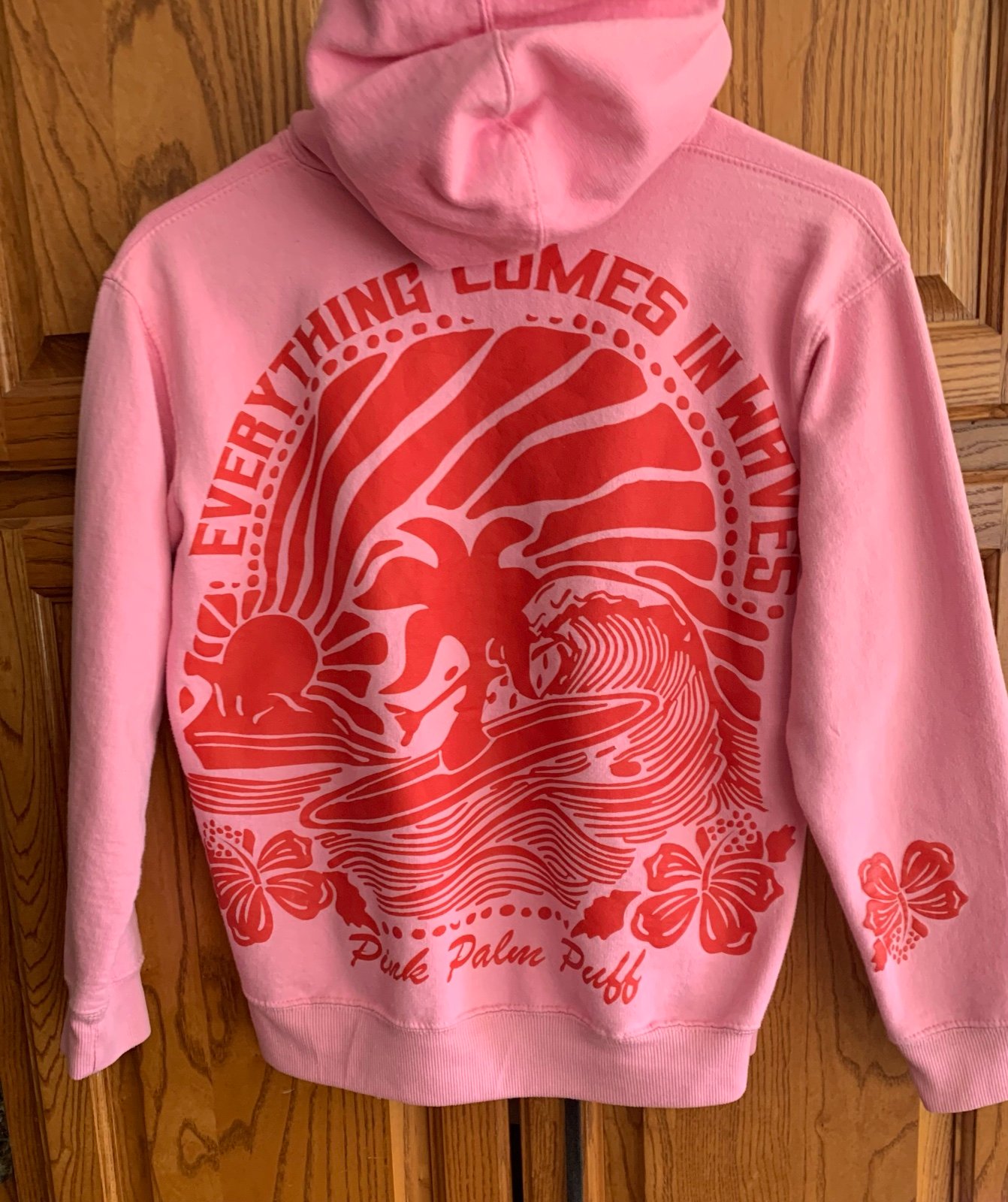 Pink Palm Puff (rep) hoodie