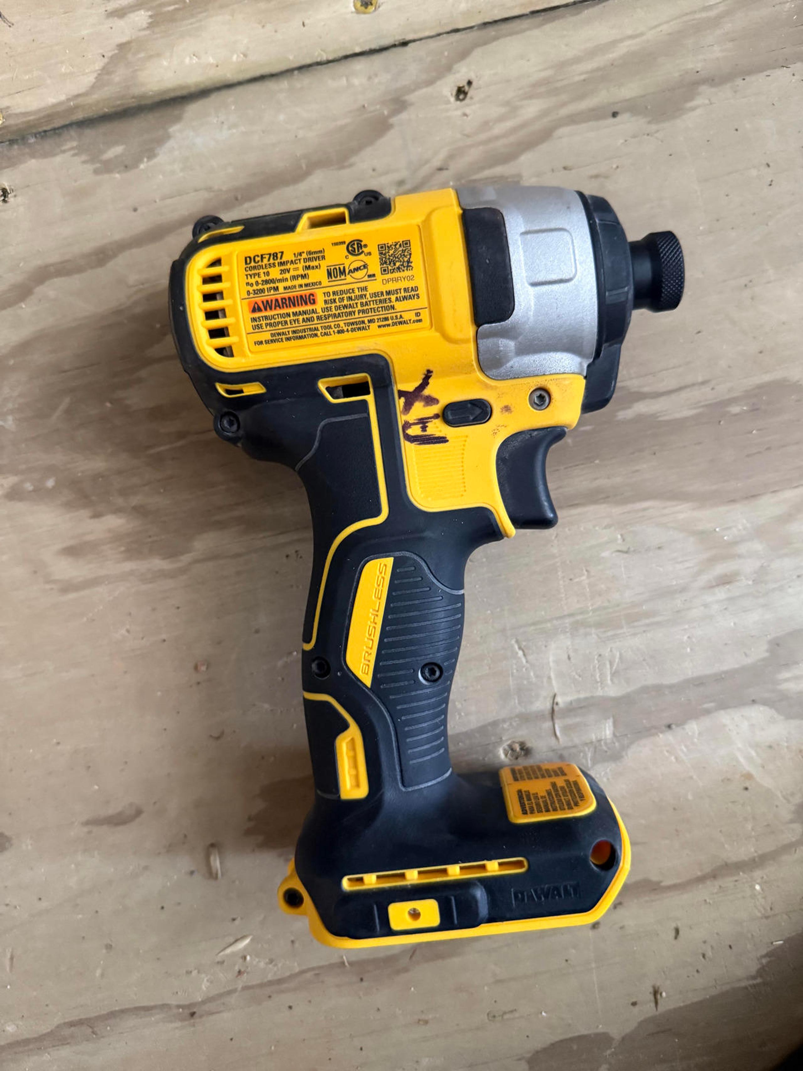 Dewalt DCF787 20V Max Brushless Cordless Impact Driver Tool Only