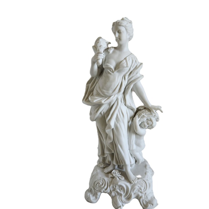 Bisque Porcelain Four Seasons statue, figurine Fall 
