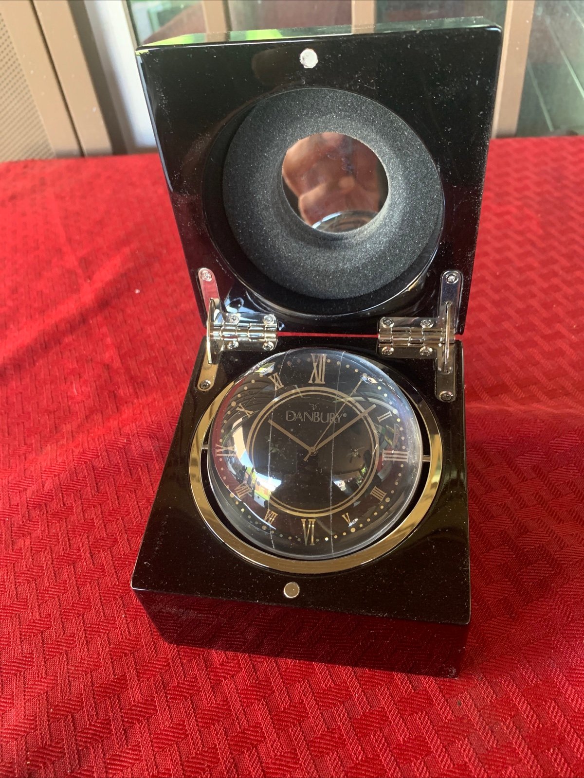 Danbury Glass Globe Photo Spherical Clock Things Remembered Black Box