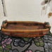 VTG 18 Long Dark Brown Wicker/Twig/Rattan Wooden Handle Basket Natural