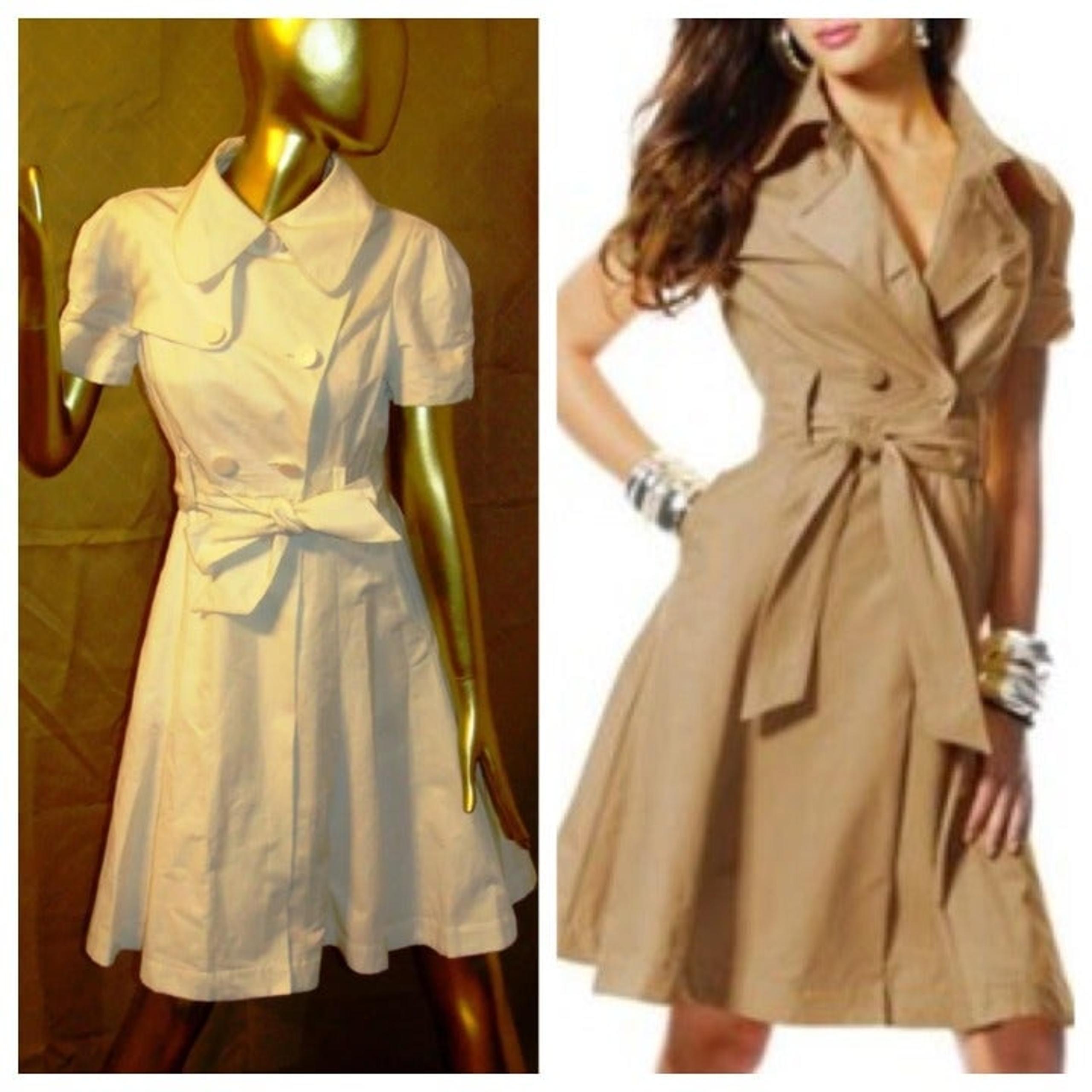Bebe Trench Coat with Short Sleeves and a Sash