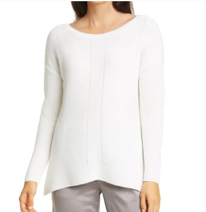 EILEEN FISHER - Bateau Neck Merino Wool Sweater