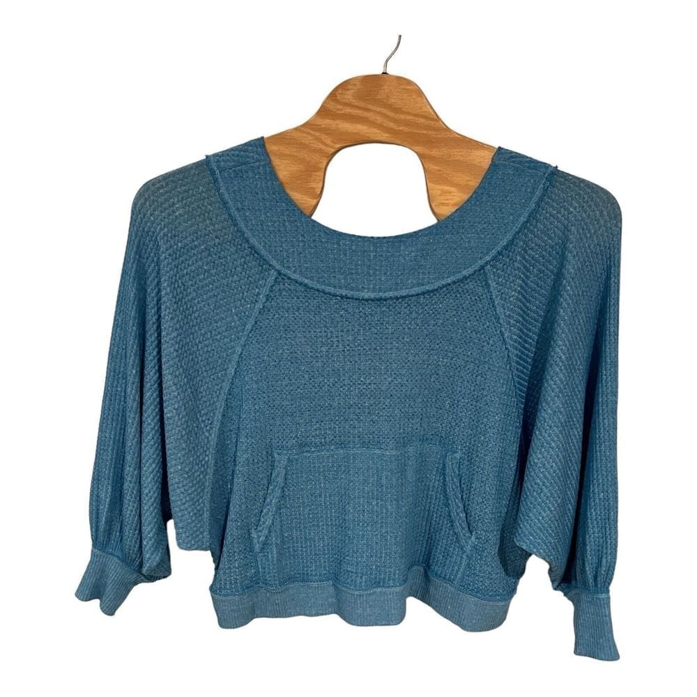 We The Free South Moon under Blue Skies Waffle Knit Long Sleeve Sweater S NWT