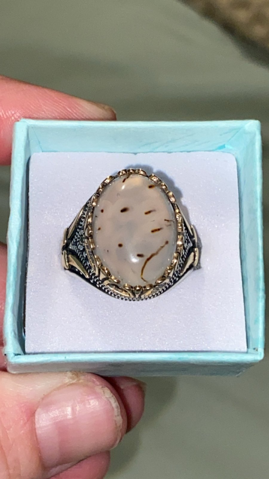 Vintage Yemeni Agate Ring