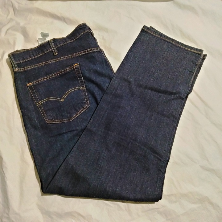 Levis 511 Slim Jeans Mens Big Tall Stretch Blue Dark Wash 52x34 (Act Sz 52x32)