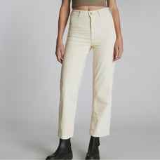 Everlane White Cream The Way High Corduroy Pants- 12