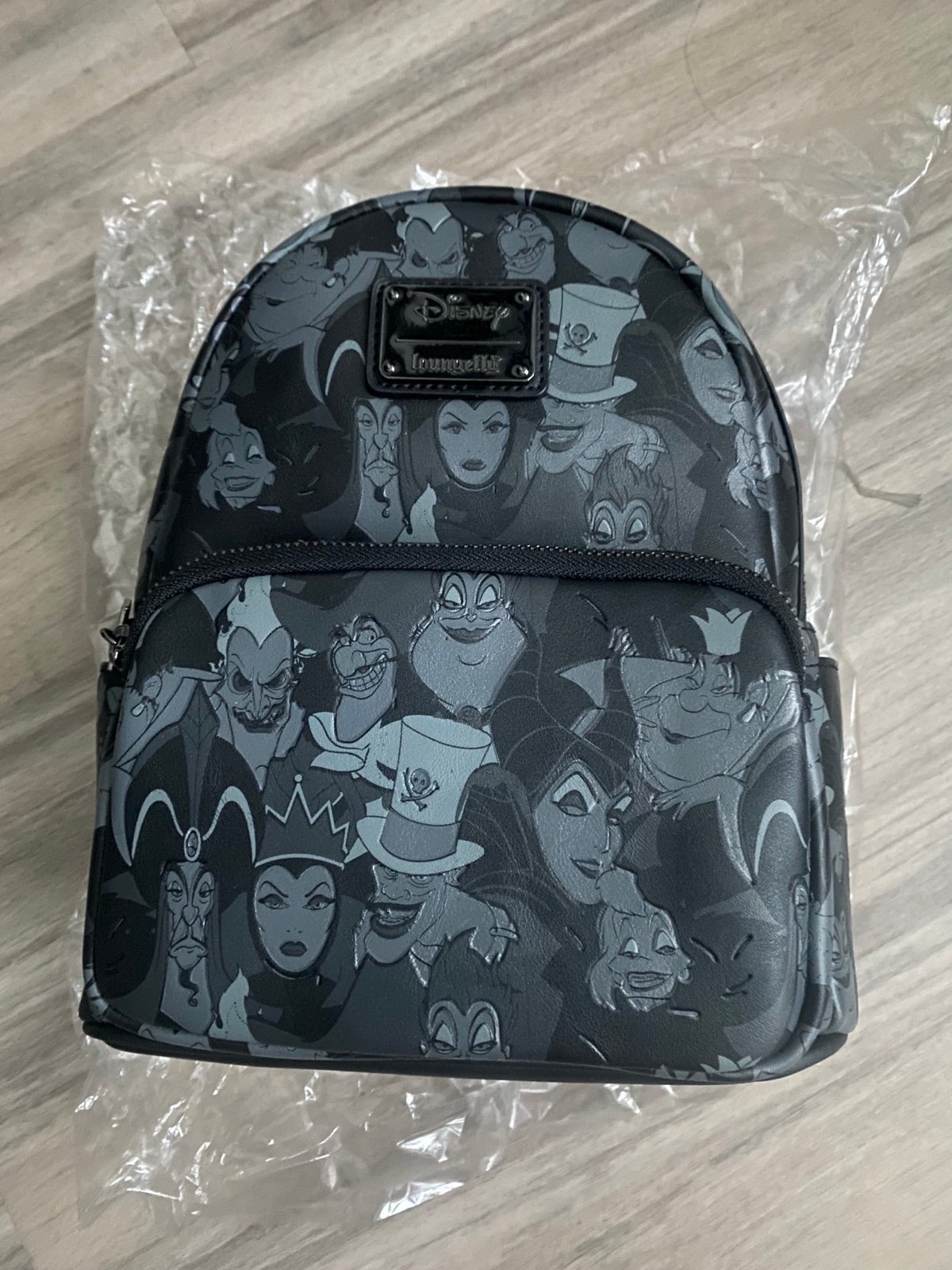 Loungefly Disney Villains Print Mini Faux Leather Backpack