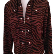 Zebra Print Military Style Jacket