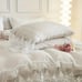 90x90inch Solid Color Lace Bedding Set vru6