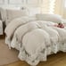 90x90inch Solid Color Lace Bedding Set vru6
