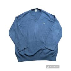 LACOSTE BLACK V-NECK SWEATER SIZE 6/LARGE