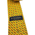 Brooks Brothers Makers and Merchants Neck Tie Silk Yellow Chain Pattern Foulard