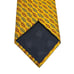 Brooks Brothers Makers and Merchants Neck Tie Silk Yellow Chain Pattern Foulard