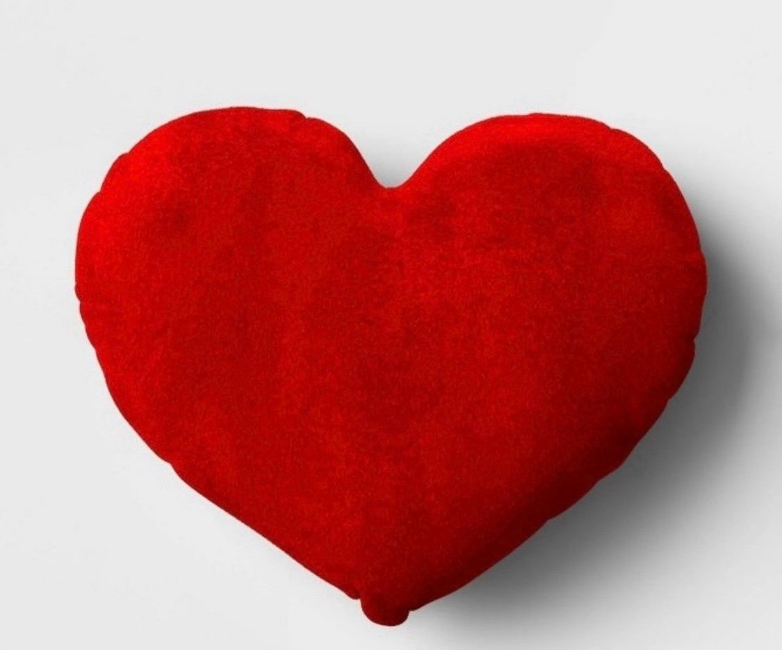 Decorative Red soft heart pillow new
