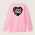 NEW (XL) VS PINK Fleece Baggy Campus Sweatpants in Pure Black Pink Originals