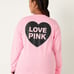 NEW (XL) VS PINK Fleece Baggy Campus Sweatpants in Pure Black Pink Originals