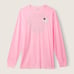 NEW (XL) VS PINK Fleece Baggy Campus Sweatpants in Pure Black Pink Originals