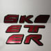 USED FACTORY SKEETER Boat Emblems Raised Emblem OEM Red Black Large Letter