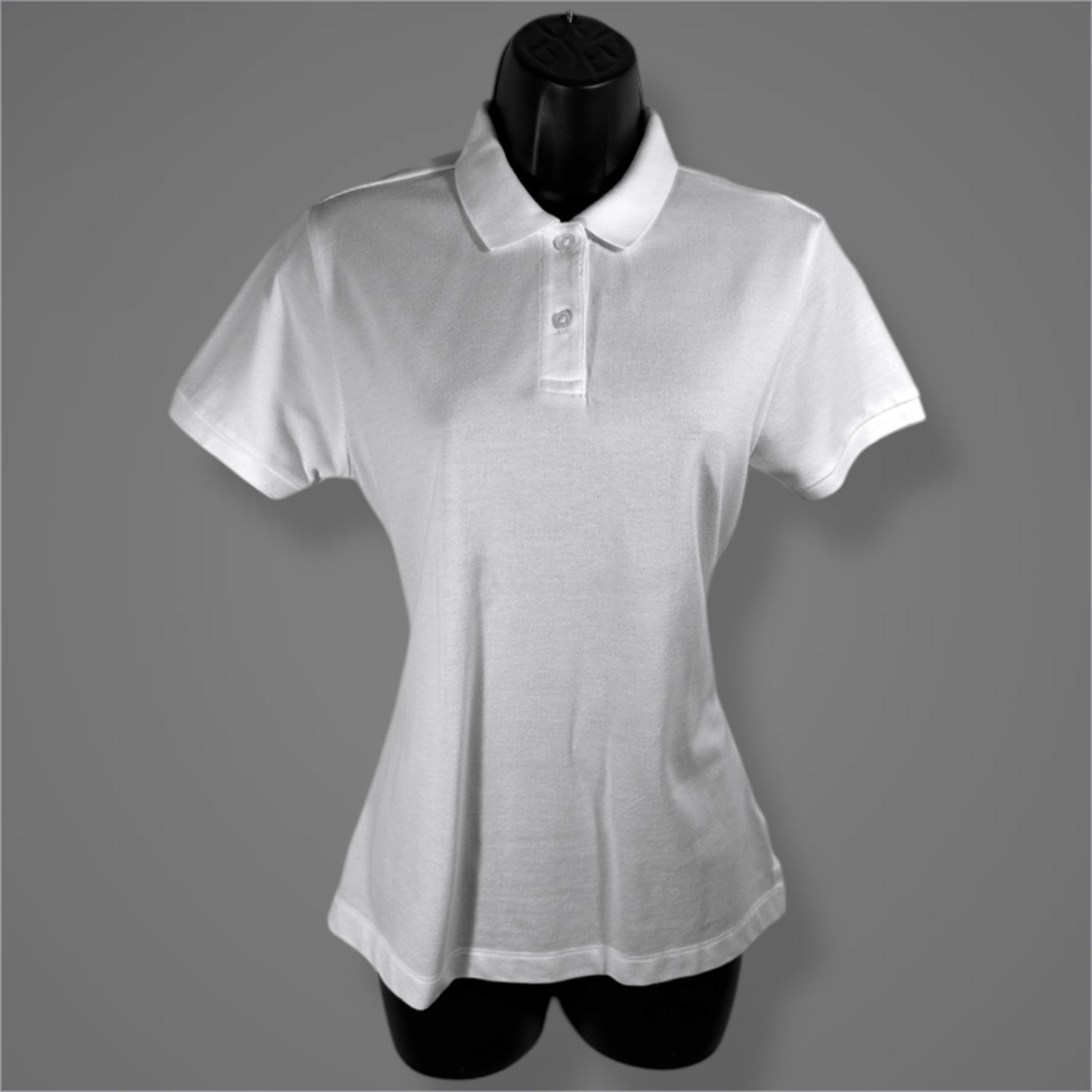 Lands' End Women's Polo Shirt White Short Sleeve Size S Casual