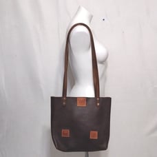 Artisan Western Cowgirl Leather Shoulder Tote Bag With Inside Holster Pocket