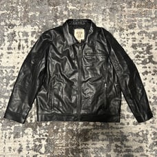 Route 66 Original Clothing Company Faux Leather Zip Up Jacket Black US Size XL