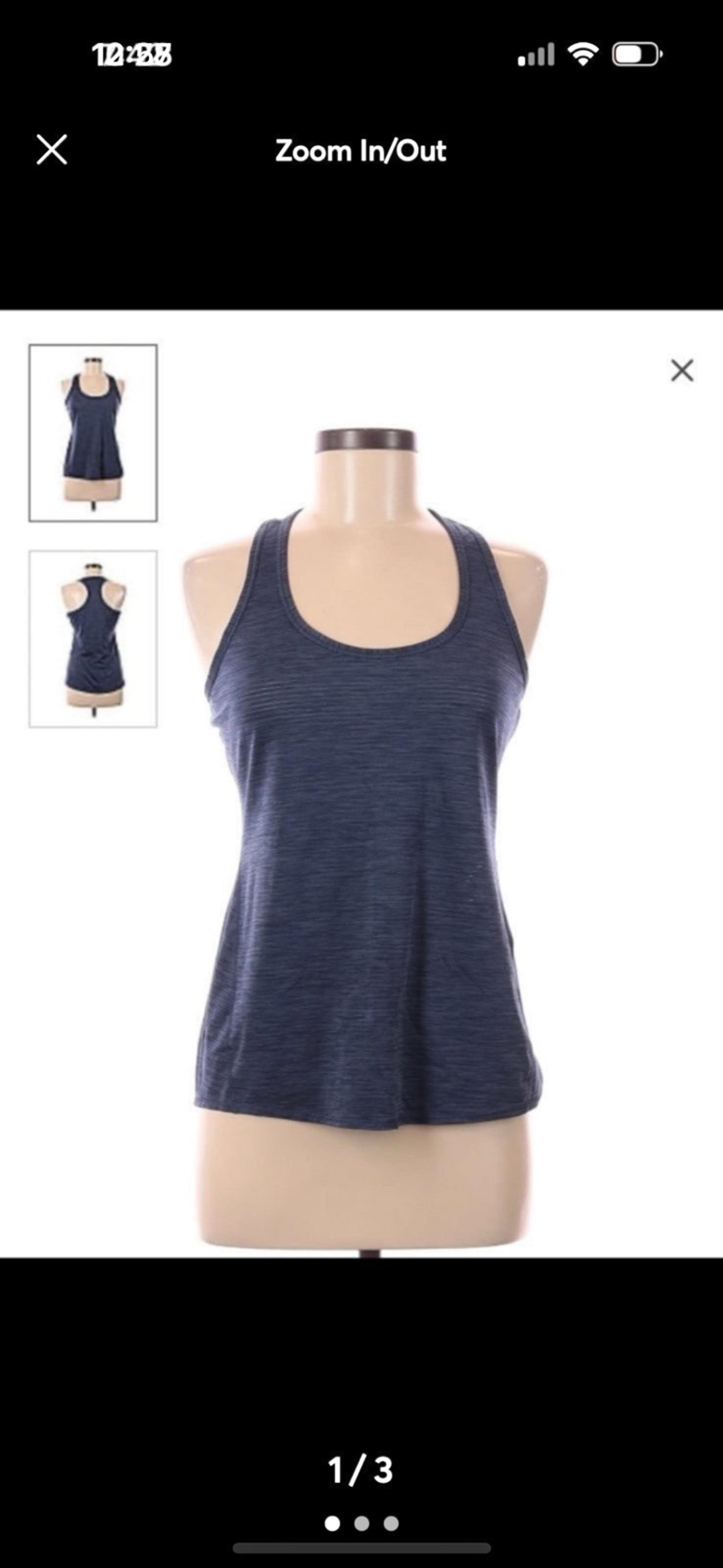 Forever 21 Womens XS Blue Athletic Tank like new!