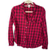 Victoria’s Secret Plaid Pajama Set Womens Size XS Button Front Elastic Waist Red