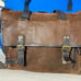 Bosca Briefcase Messenger Bag Laptop Leather Brown Buckles Strap