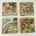 Lot of 4 Vintage Harmony Kingdom Byron's Secret Garden Collectible Tile New