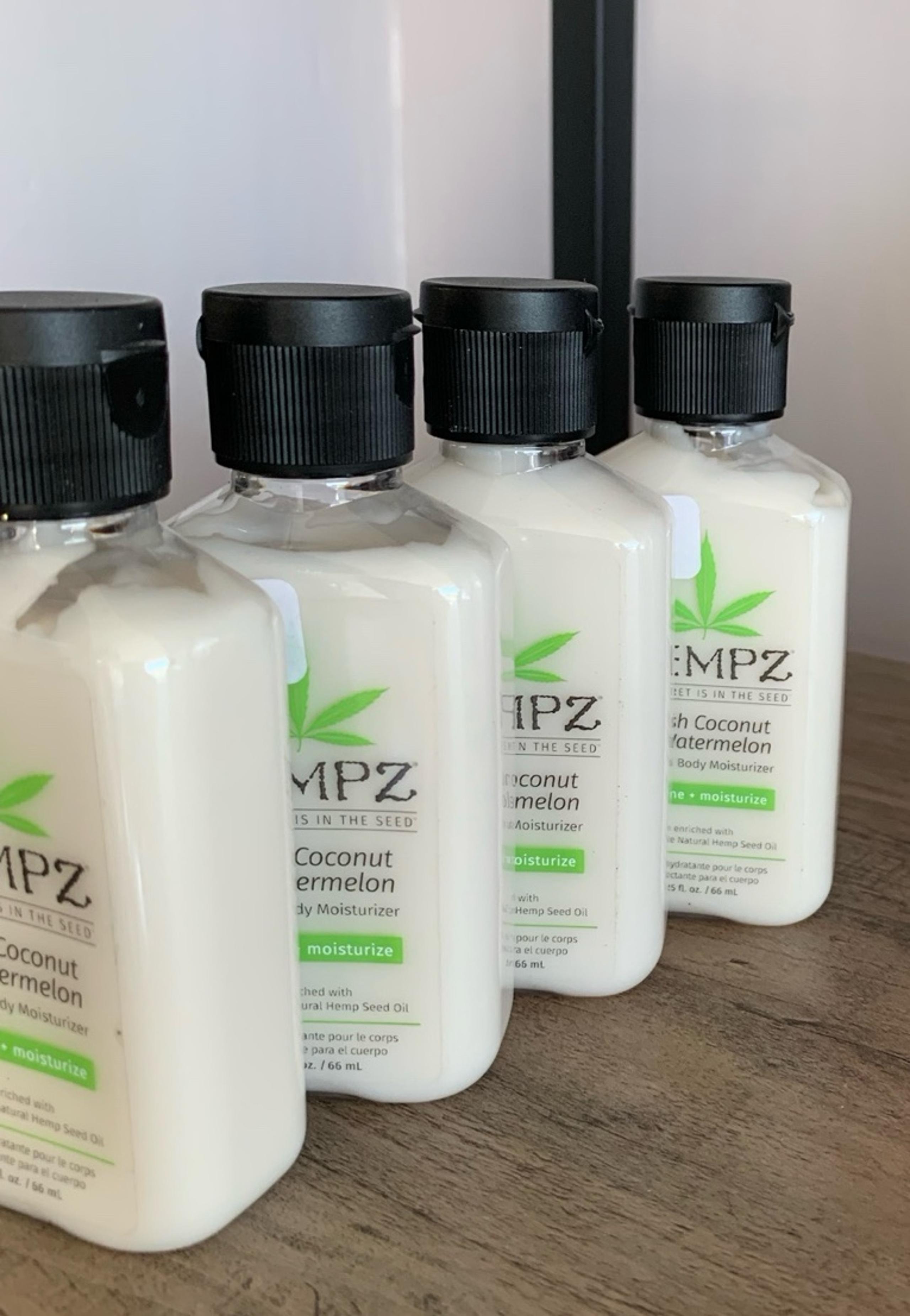 4 PK Hempz Lotion purse size  Fresh Coconut & Watermelon