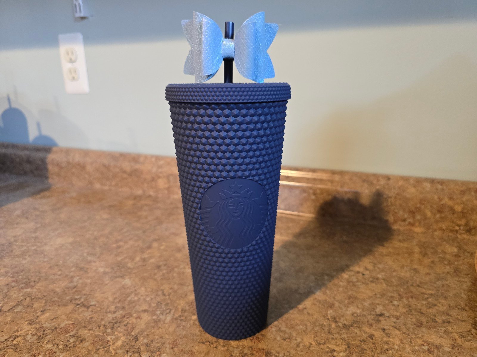 Starbucks Rare Navy Blue Matte Venti Studded Tumbler
