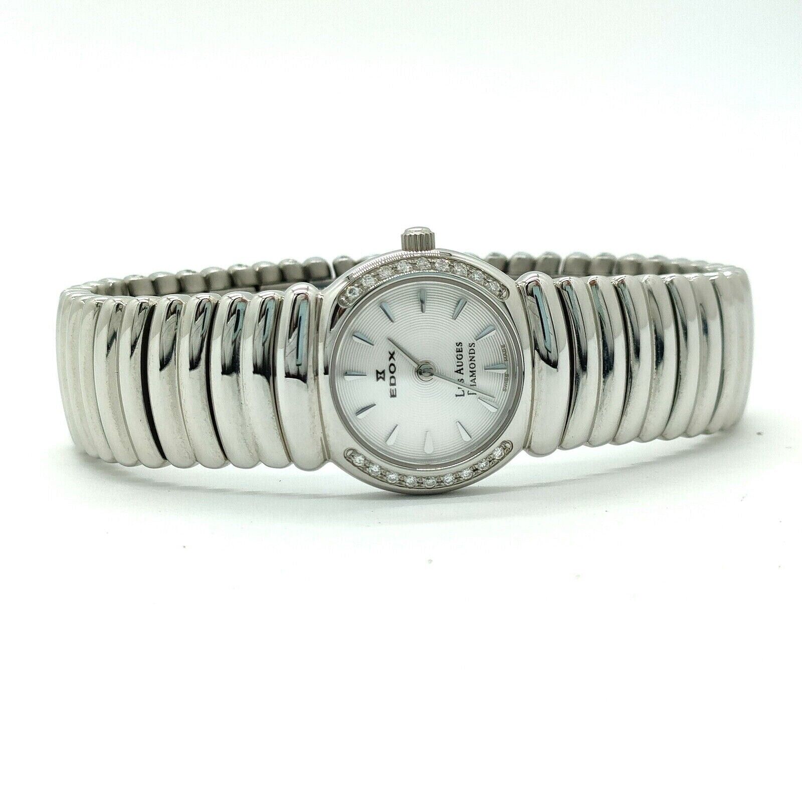 本格派ま！ Auges Les EDOX- - Women's 20mm bezel Diamond Watch 時計