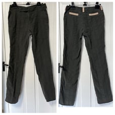 Sita Murt Textured grey cotton blend trousers size 12