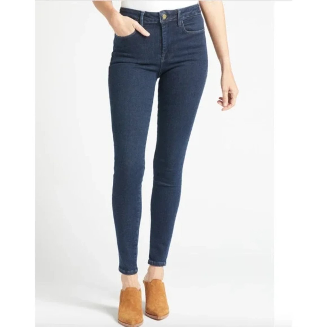 Frame Le One Skinny Leg Denim Jeans in Keller Dark Blue Wash size 1