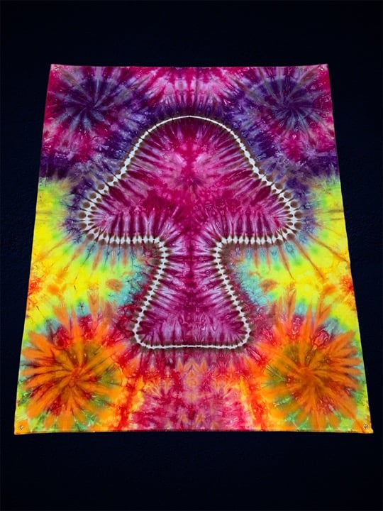 Hand made Mushroom Tie Dye tapestry