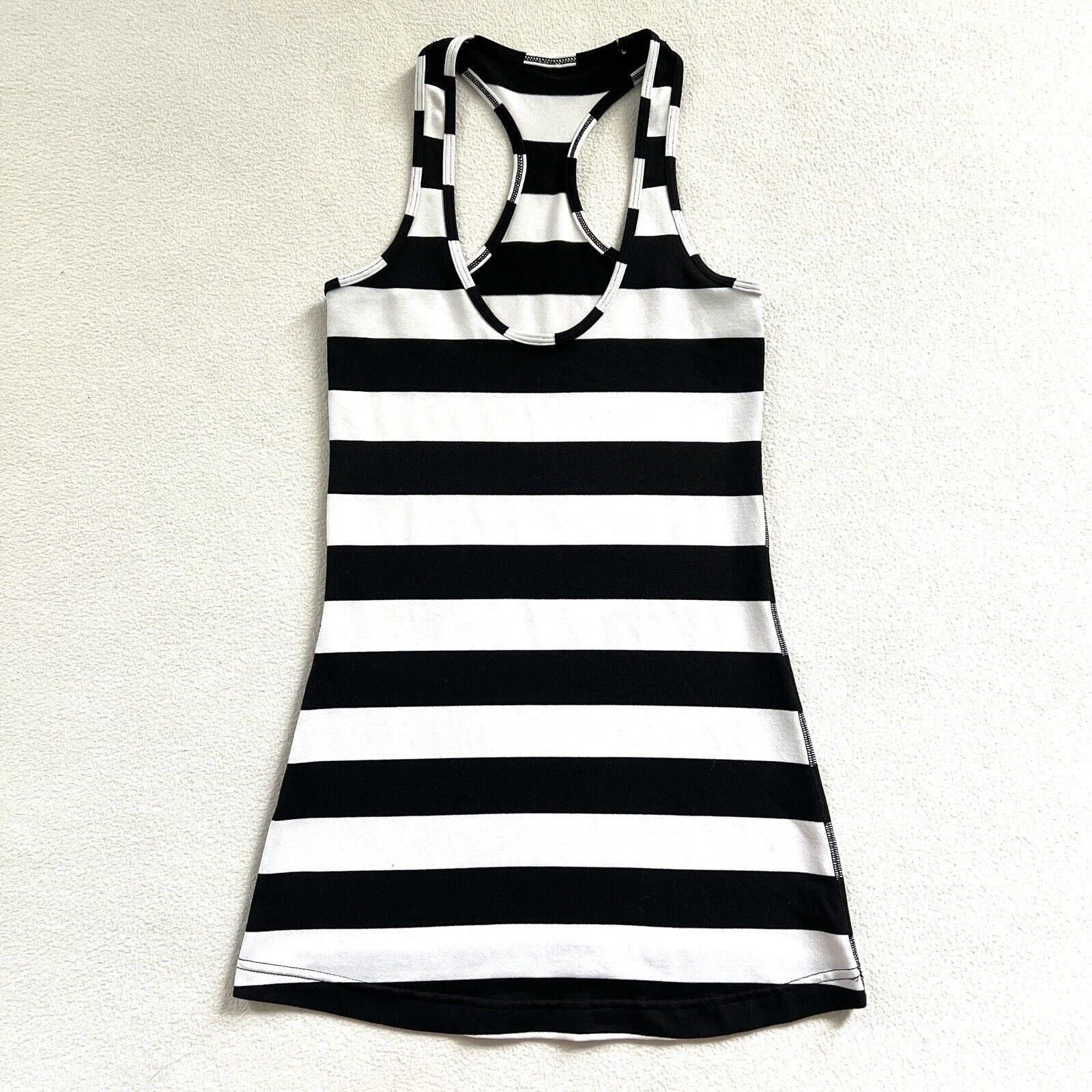 Lululemon Straightup Stripe Black White Print Cool Racerback CRB Tank Top 2